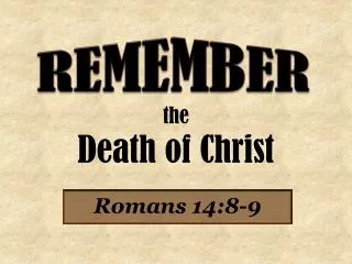 the death of christ