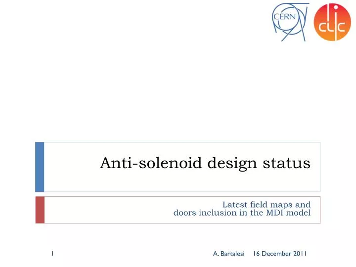 anti solenoid design status
