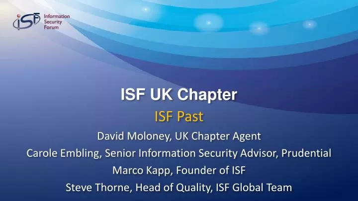 isf uk chapter