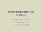 Removing the Barriers to Creativity - slide 1