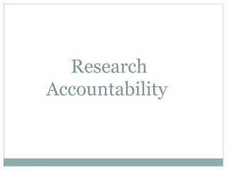 Research Accountability