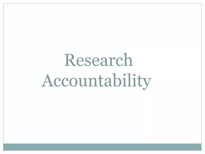 research accountability