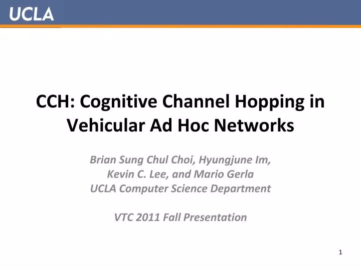 cch cognitive channel hopping in vehicular ad hoc networks
