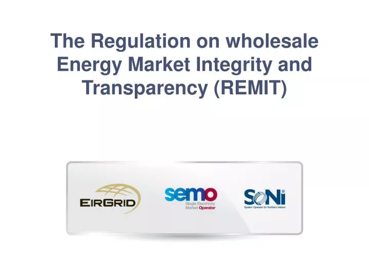 the regulation on wholesale energy market integrity and transparency remit