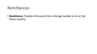 remittances