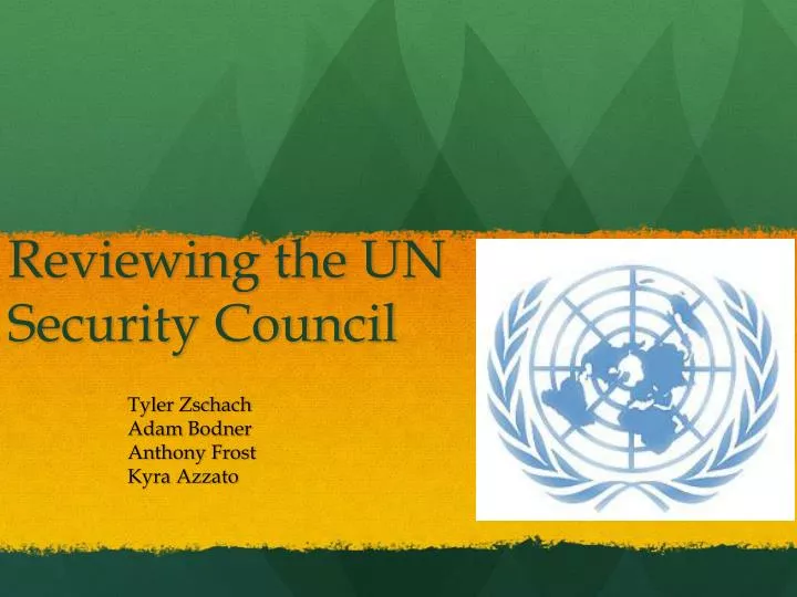 reviewing the un security council