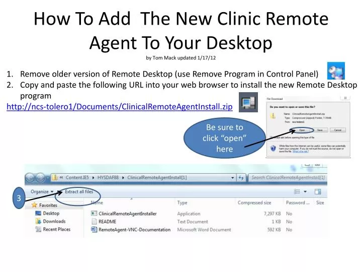 how to a dd the new clinic remote agent to your desktop by tom mack updated 1 17 12