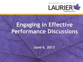 Engaging in Effective Performance Discussions