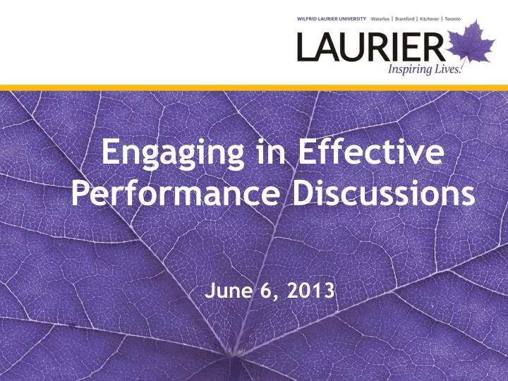 engaging in effective performance discussions