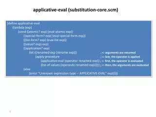 (define applicative- eval (lambda (exp)
