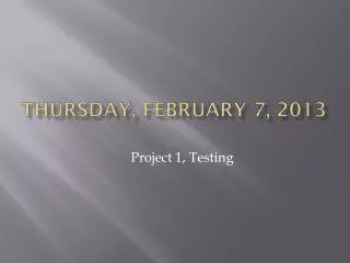 Thursday, February 7, 2013