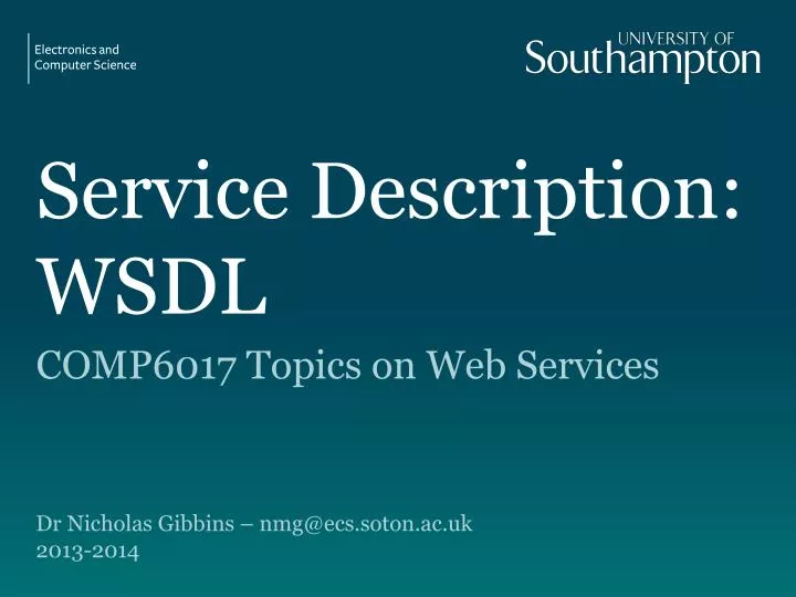 service description wsdl