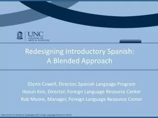 Redesigning Introductory Spanish: A Blended Approach