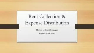 Rent Collection &amp; Expense Distribution