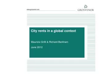 City rents in a global context