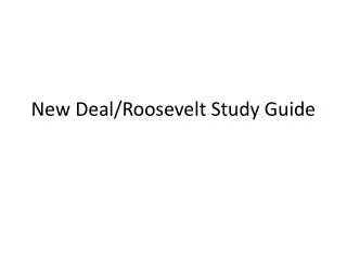 New Deal/Roosevelt Study Guide