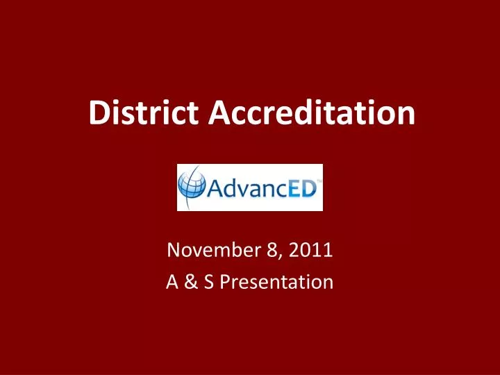 district accreditation