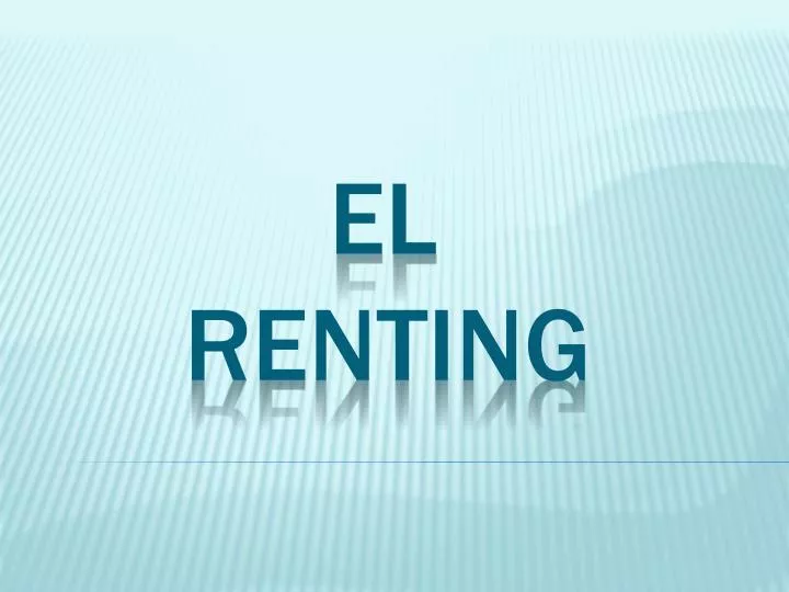 el renting