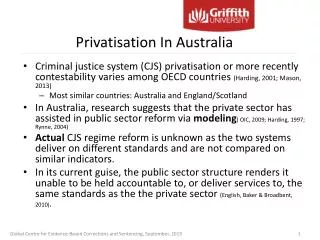 Privatisation In Australia