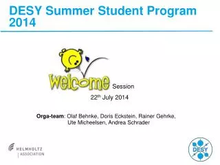 DESY Summer Student Program 2014