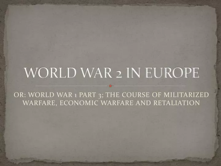 world war 2 in europe