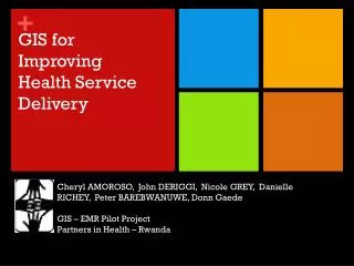 GIS for Improving Health Service Delivery
