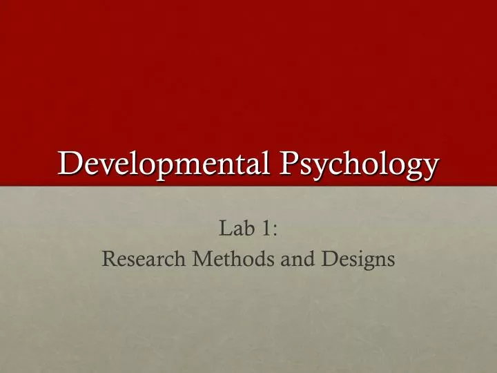 developmental psychology