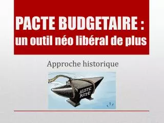 pacte budgetaire un outil n o lib ral de plus