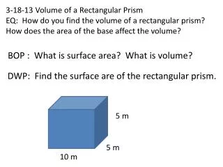 3-18-13 Volume of a Rectangular Prism