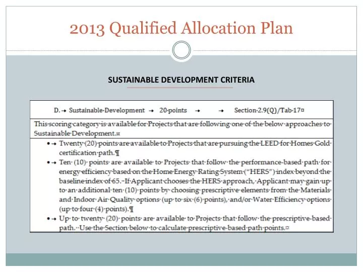 2013 qualified allocation plan