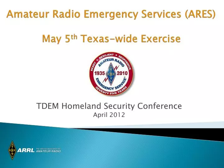 amateur radio emergency services ares may 5 th texas wide exercise