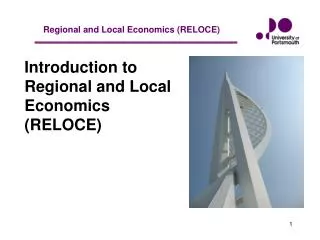 Introduction to Regional and Local Economics (RELOCE)