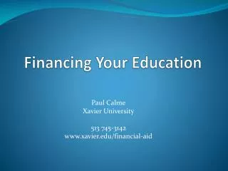 financing your education