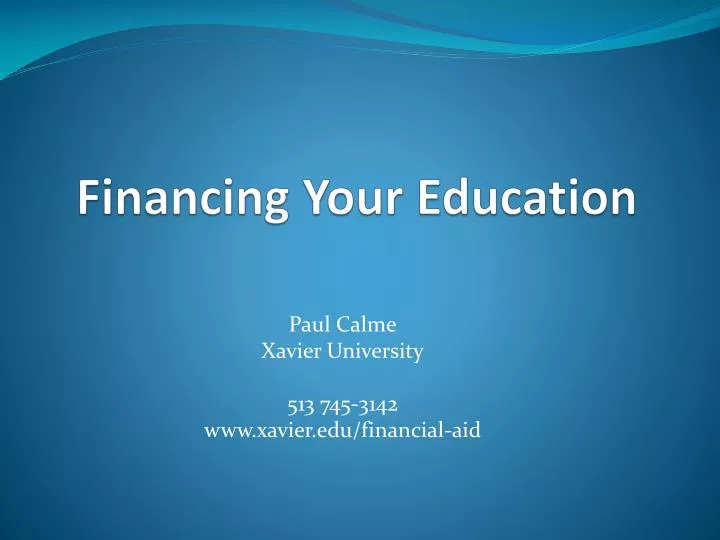 financing your education