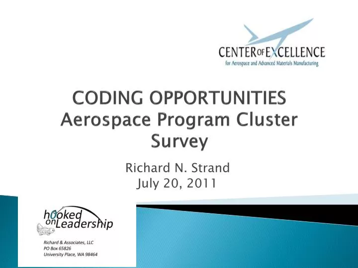 coding opportunities aerospace program cluster survey