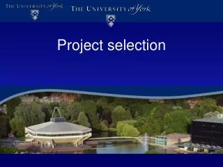 Project selection