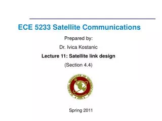 ECE 5233 Satellite Communications