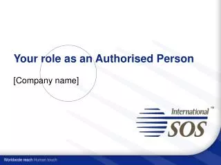 Your role as an Authorised Person