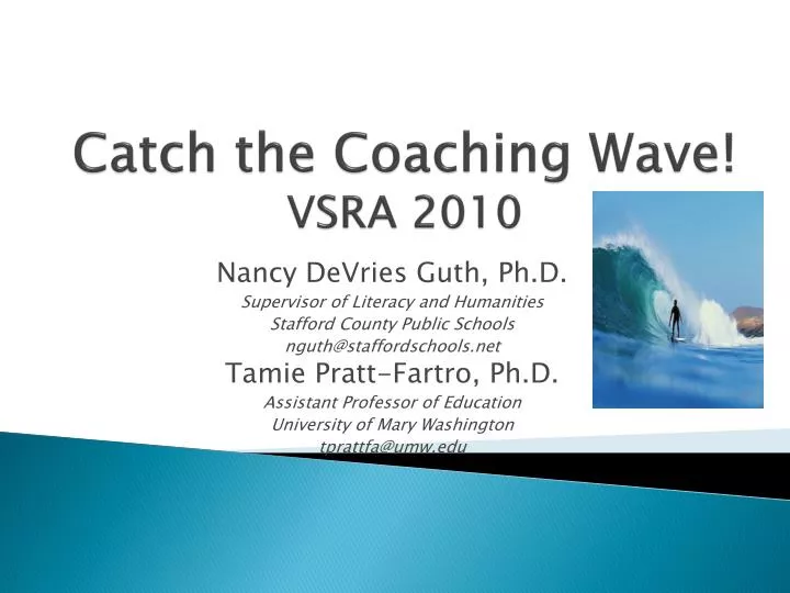 catch the coaching wave vsra 2010
