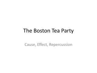 the boston tea party