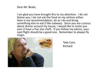 Dear Mr. Beale,