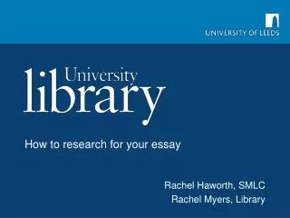 How to research for your essay