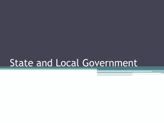 State and Local Government