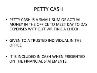 PETTY CASH
