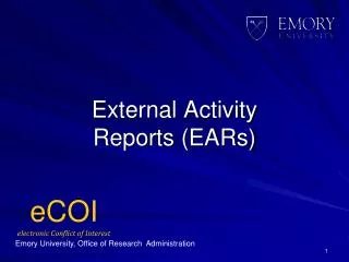 eCOI electronic Conflict of Interest