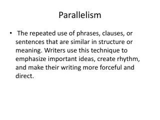 parallelism
