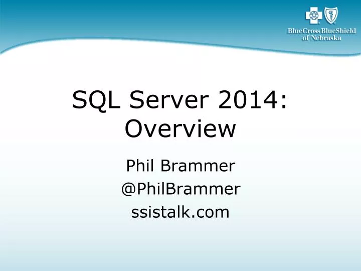 sql server 2014 overview