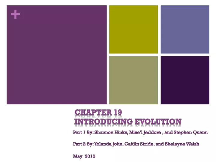 chapter 19 introducing evolution