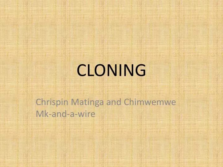 cloning