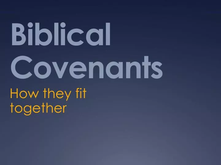 biblical covenants